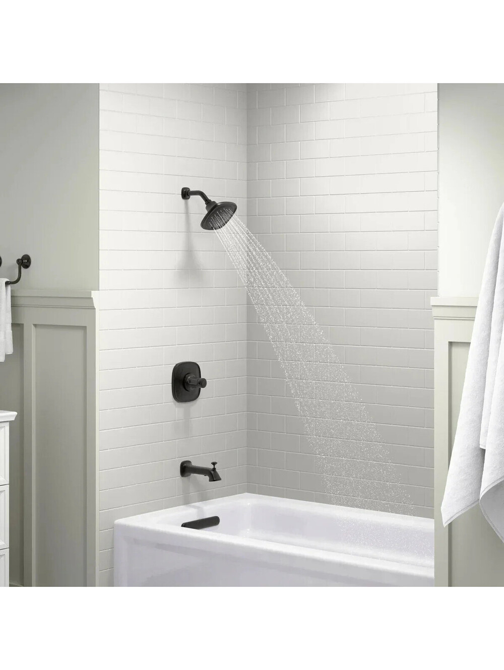 Kohler Terzet REC34943-4G-BL Rite-Temp Tub Shower Trim Kit Matte Black